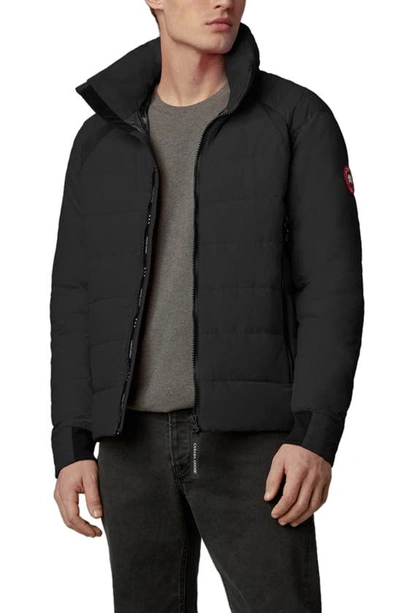 Shop Canada Goose Updated Hybridge Base Hooded 750 Fill Power Down Jacket In Black