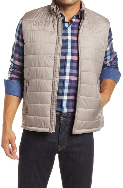 Shop Bugatchi Quilted Vest In Sand