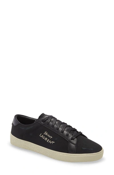 Shop Saint Laurent Court Classic Sl/06 Low Top Sneaker In Black/ Black