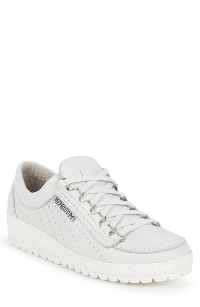 Shop Mephisto Rainbow Sneaker In White Leather