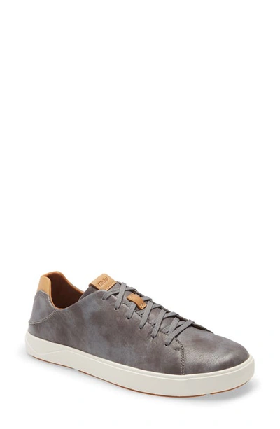Shop Olukai Lae‘ahi Li ‘ili Convertible Low Top Sneaker In Charcoal Leather