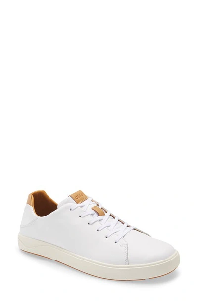 Shop Olukai Lae‘ahi Li ‘ili Convertible Low Top Sneaker In White Leather