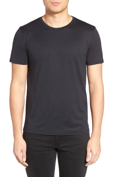Shop Theory Silk & Cotton Crewneck T-shirt In Eclipse