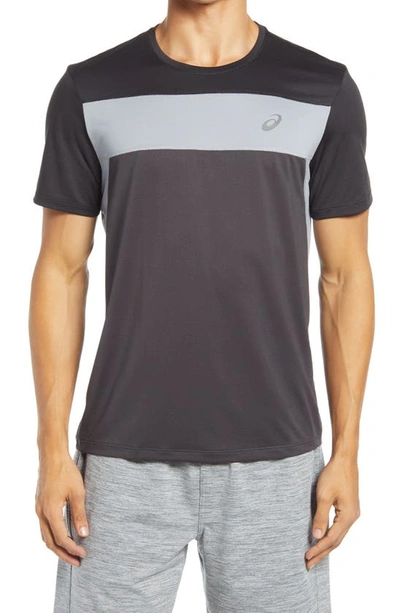 Shop Asicsr Asics(r) Racing T-shirt In Graphite Grey/ Black