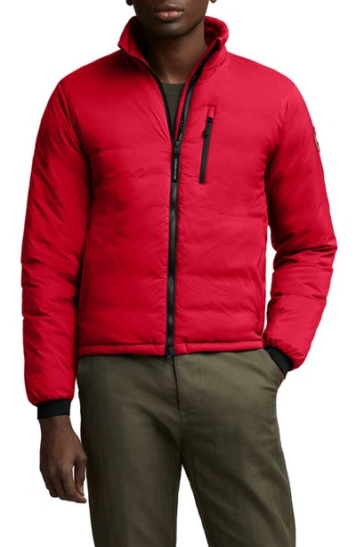 Shop Canada Goose Lodge Packable 750 Fill Power Down Jacket In Red