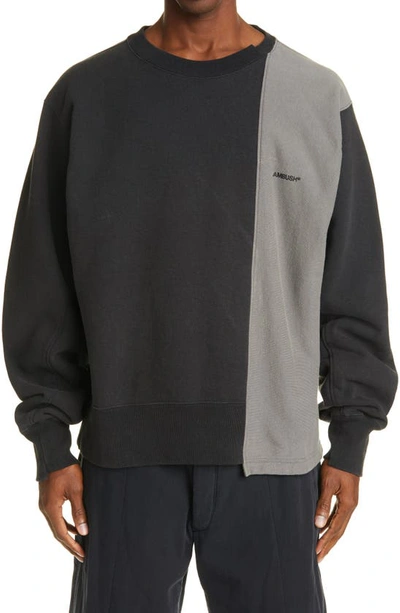 Shop Ambush Paneled Sweatshirt In Black