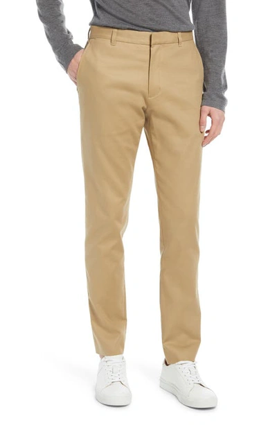 Shop Vince Griffith Slim Fit Chinos In Stone Khaki