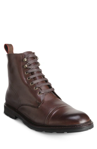 Shop Allen Edmonds Alpine Cap Toe Boot In Brown Leather