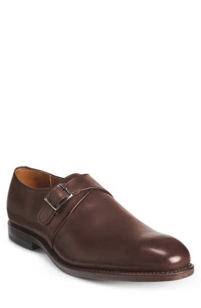 Shop Allen Edmonds Plymouth Monk Shoe In Coffee Leather