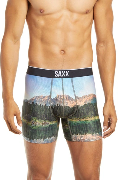 Shop Saxx Volt Sport Boxer Briefs In Grizzly Mountain