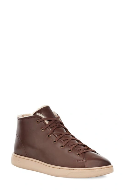 Shop Ugg Pismo Sneaker In Grizzly Leather