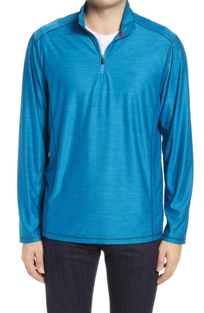 Shop Tommy Bahama Palm Coast Half Zip Pullover In Mambo Blue