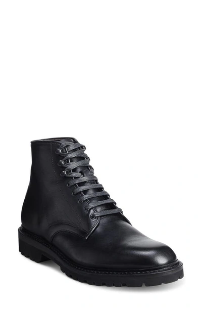 Shop Allen Edmonds Higgins Mill Waterproof Lug Sole Boot In Black Leather