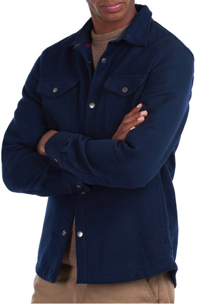 Shop Barbour Carrbridge Overshirt In Navy