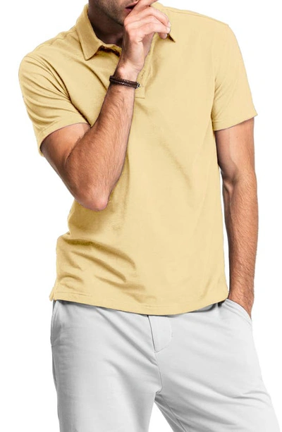 Shop Swet Tailor Stretch Cotton Polo In Banana Yellow