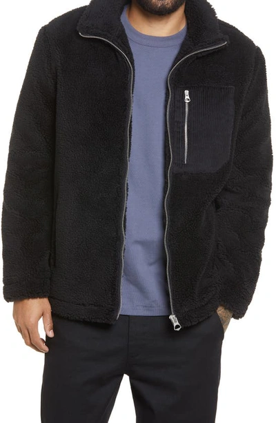 Shop Topman Palmer Faux Fur Jacket In Black