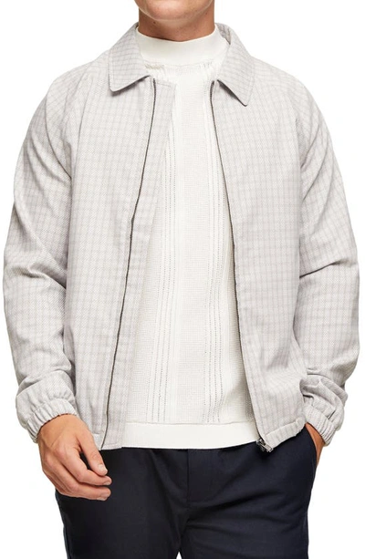 Shop Topman Harrington Plaid Jacket In White
