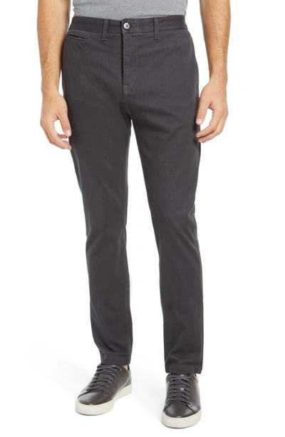 Shop Kato Hiroshi  Denit Slim Fit Chinos In Charcoal