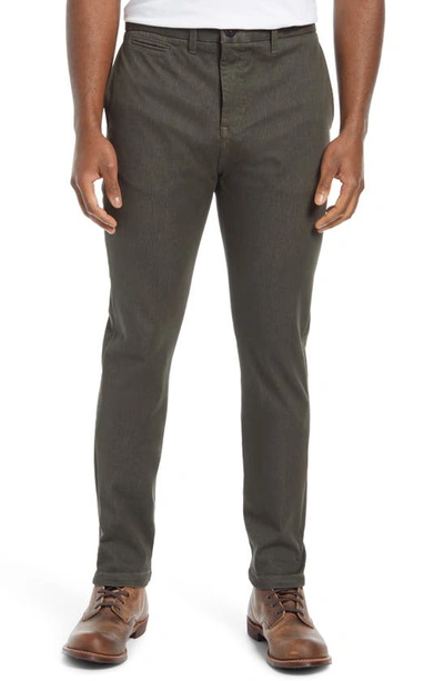 Shop Kato Denit Slim Fit Chinos In Military Green