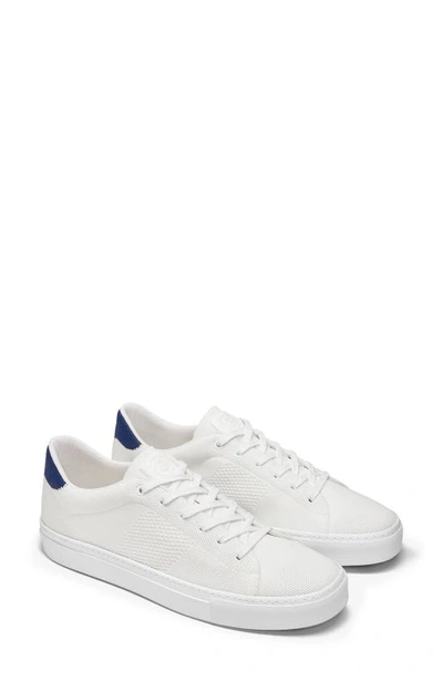 Shop Greats Royale Sneaker In White/ Navy Fabric