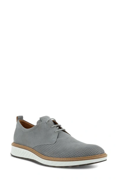 Shop Ecco St.1 Hybrid Perforated Plain Toe Derby In Wild Dove