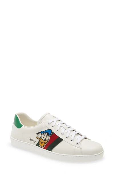 Shop Gucci X Disney Ace Donald Duck Low Top Sneaker In White