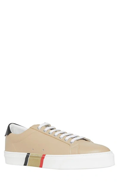 Shop Burberry Rangleton Icon Stripe Low Top Sneaker In Honey/ Beige