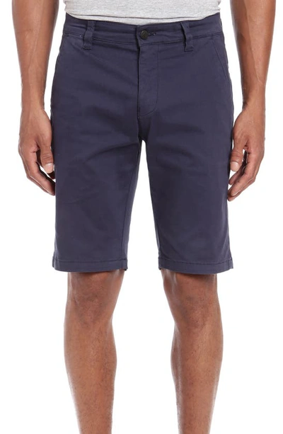 Mavi Jeans Jacob Slim Fit Flat Front Chino Shorts In Dark Navy Sateen Twill