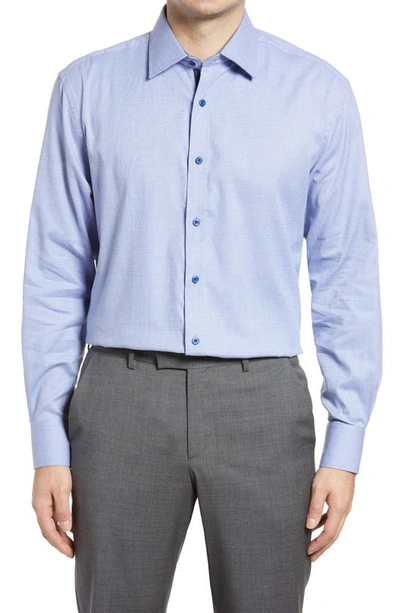 Shop English Laundry Trim Fit Solid Dress Shirt In Blue