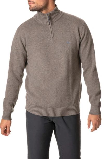 Shop Rodd & Gunn Merrick Bay Quarter Zip Sweater In Almond