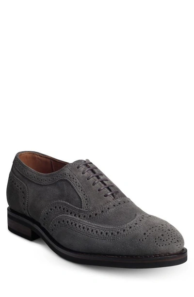 Shop Allen Edmonds Neumok Wingtip In Grey Leather