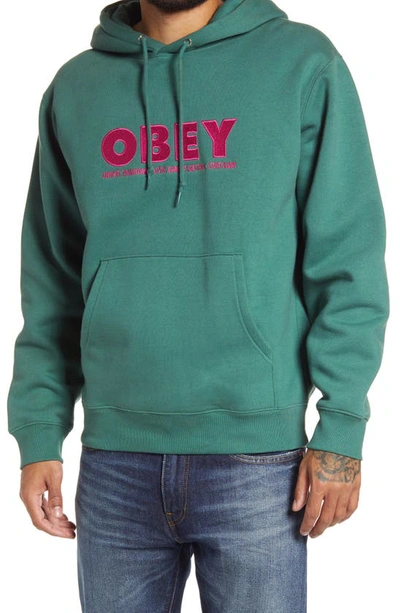 Hubbs Logo Hoodie In Mallard Green