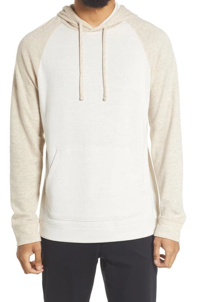 Shop Vince Slim Fit Double Knit Hoodie In H Runyon/ Leche