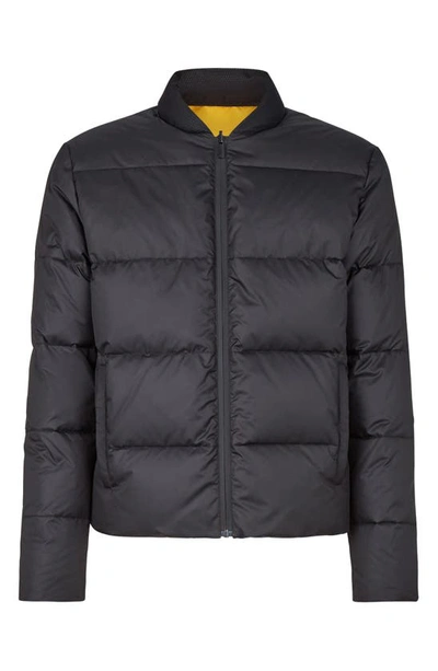 Shop Fendi Reversible Down Puffer Coat In Yellow Black