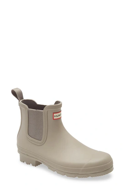 Shop Hunter Original Waterproof Chelsea Rain Boot In Grey