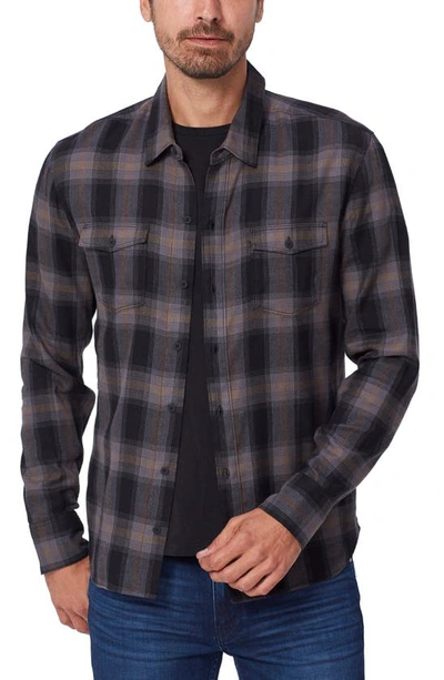 Shop Paige Everett Plaid Flannel Button-up Shirt In Evening Canyon