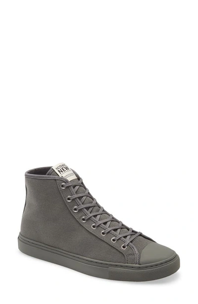 Shop Nothing New High Top Sneaker In Grey Canvas/ Grey