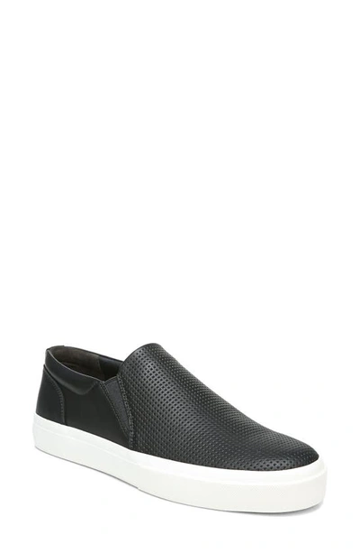 Shop Vince Fletcher Suede Slip-on Sneaker In Black