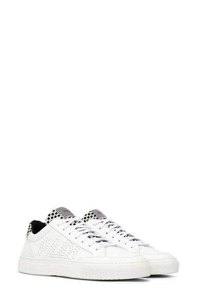 Shop P448 Soho Sneaker In White/ Check Leather