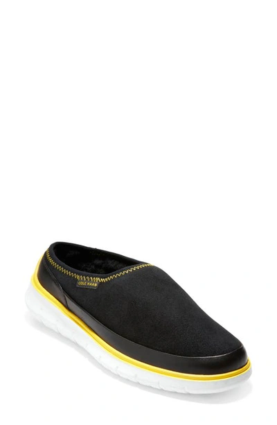 Shop Cole Haan Generation Zerogrand Genuine Shearling Slipper In Black