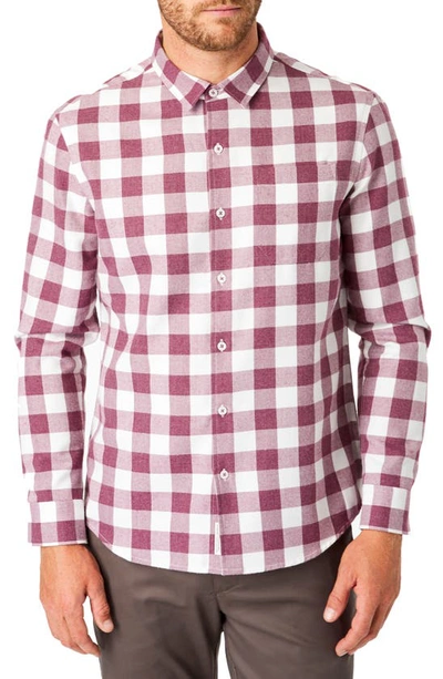 Shop 7 Diamonds Sparrow Trim Fit Flannel Shirt In Rose