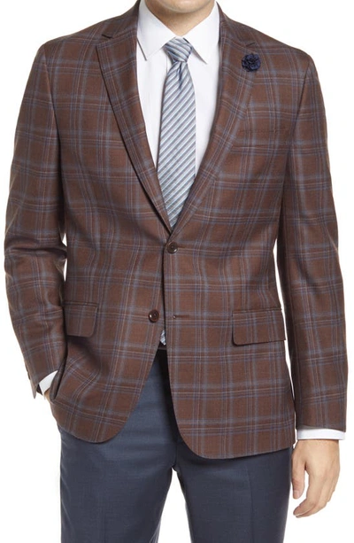 Shop Hart Schaffner Marx Classic Fit Deco Plaid Wool Sport Coat In Copper