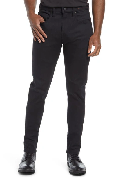 Shop Kato Hiroshi  The Scissors Slim Tapered 10.5-ounce Stretch Selvedge Jeans In Black Raw