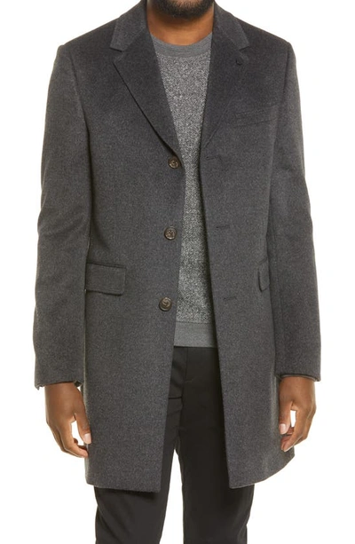 Shop Ted Baker Fjord Wool & Cashmere Overcoat In Charcoal