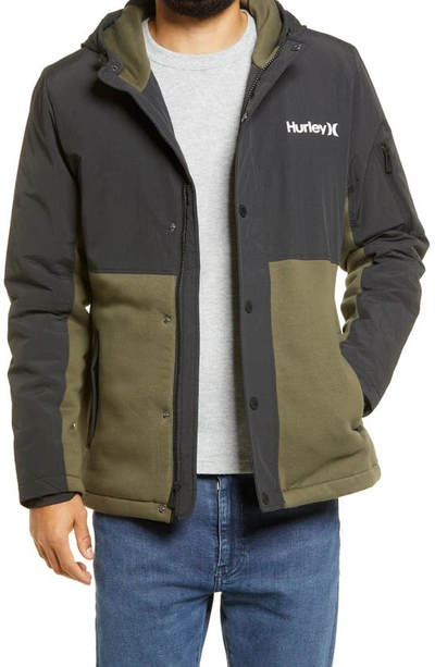 Shop Hurley Brett Jacket In Cargo Khaki