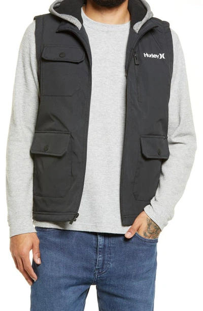 Shop Hurley Collin Hooded Vest In Black