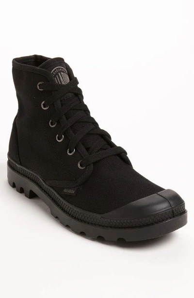 Palladium Pampa Hi Canvas Boots In Black In Black/black | ModeSens