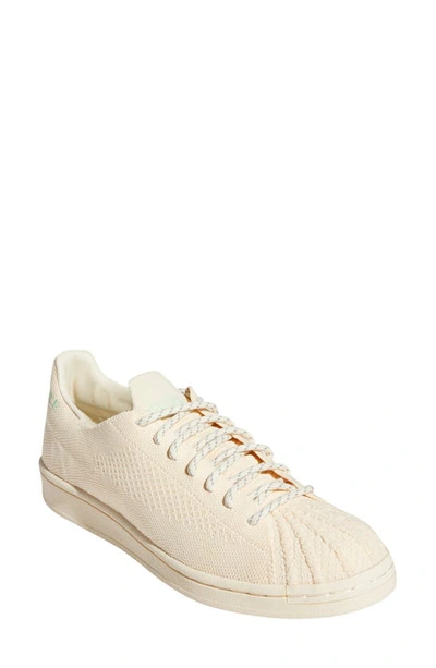 Shop Adidas Originals X Pharrell Williams Superstar Woven Sneaker In Ecru Tint/ White/ Glory Mint