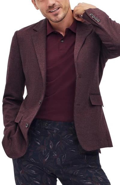 Shop Bonobos Slim Fit Knit Sport Coat In Burgundy Houndstooth