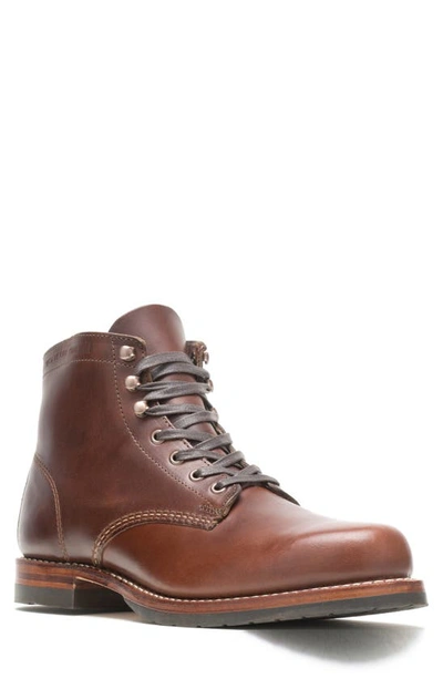 Shop Wolverine 1000 Mile Evans Boot In Brown/ Brown Leather